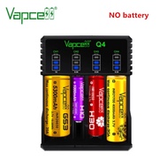 Vapcell Q4 Smart Battery Charger Smart Charger 4 Bays For 21700 18650 26650 18350 14500 16340 Battery