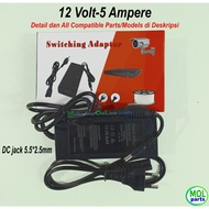 12V 5A CCTV DVR Recorder Adapter 12 5 Ampere 5.5x2.5VOLT