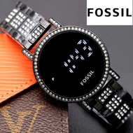 SPECIAL FOSSIL (LED)_ DIGITAL STAINLESS STEEL STRAP WATCH FOR WOMEN WITH BOX