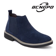 Brown Chess Boots raya Cowboy boots slip on boots British style Slip resistant Cowboy boots Motorcyc