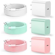 Dayaoncy Compatible with IPhone 17/16/15 Charge Fast Charging, 20W USB C Wall Charger with 3Pack 10F