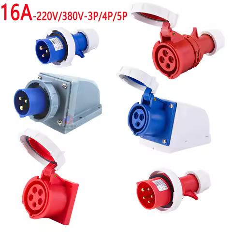 IP67 waterproof industrial plug/dark socket 16A 3/4/5 core pin 220V/380V Male and female plug socket