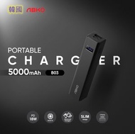 ABKO - 韓國 B03 流動PD智能快速充電器 5000mAh Type-C PD USB-A 18W Power Bank