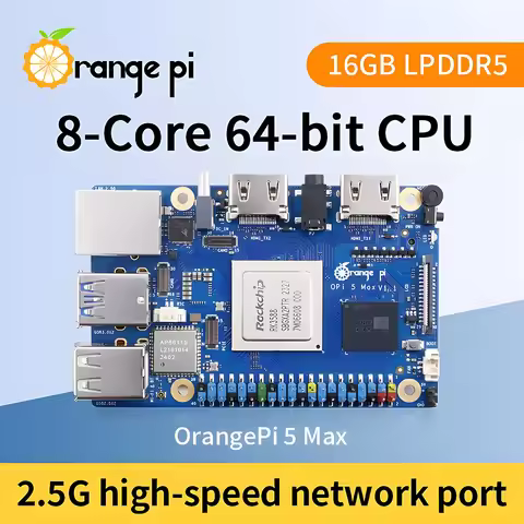 Orange Pi 5 Max 4/8/16GB RAM LPDDR5 Rockchip RK3588 Development Board M.2 PCIE 2.5G LAN WiFi+BT Oran