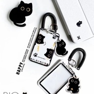 HAPPY Original Cute Cat Pull Card Holder Food Campus Bus Mrt Id Annie