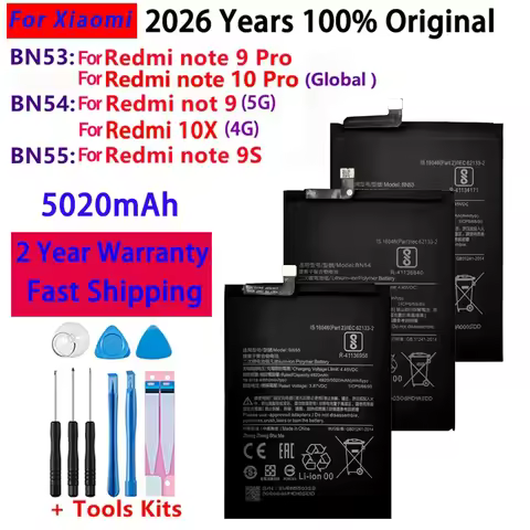 Fast Shipping 2026 Years Phone Replacement Battery For Xiaomi Redmi note 9 10 Pro 9S Redmi 10X 4G Ba