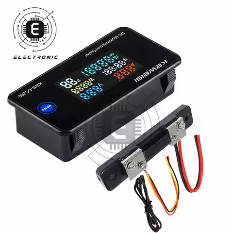 DC 0-200V Voltmeter Ammeter KWS Power Energy Meter LED Digital DC Wattmeter Electric Meter with Rese
