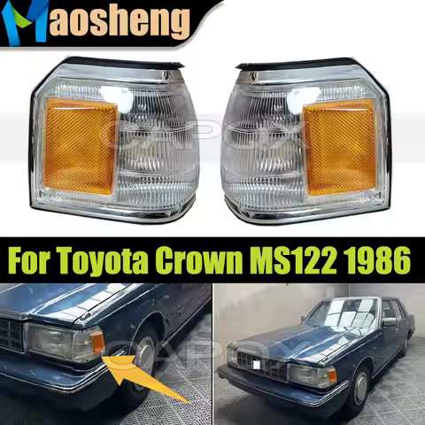 1Pair Front Bumper Corner Light Turn Signal Lamp For Toyota Crown MS122 1986 Headlight Corner Lamp 8