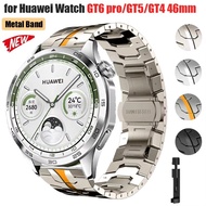 22mm Luxury Stianless Steel Strap For Huawei Watch GT6/GT5 Pro/GT4/GT3/GT2 46mm Metal Wristband For 