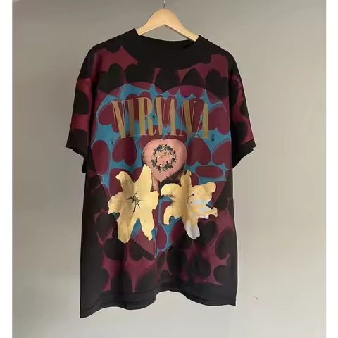 2026 New Nirvana Heart Shaped Box T-Shirt AOP XL Vintage Single Stitch MODERN Giant Tag