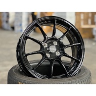 NEW 16X7J AOW TC105X Rim (set of 4) Black 4X100 Rim City Jazz Vios Yaris Myvi Mazda 2