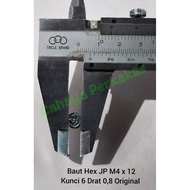 O Bolt Hex JP M4 x 12 Key 6 Thread 0.8 Original Motor Car