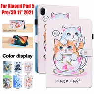 [Ready Stock] For Xiaomi Pad 5 /Mi Pad 5 Pro /Mi Pad 5 Pro 5G 11.0 inch 2021  Tablet Full Body Protection Case Cute Animals Painted Flip Leather Cover