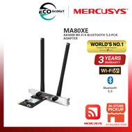 Mercusys MA80XE | AX3000 Wi-Fi 6 Bluetooth 5.3 PCIe Adapter - Dual Band Speed 2402 Mbps + 574 Mbps I