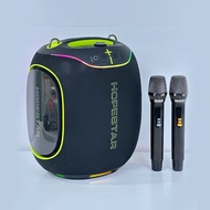 Hopestar Party box 600 ลำโพง300W เสียงดัง ไฟRGB แถมไมโครฟอง2 ตัว