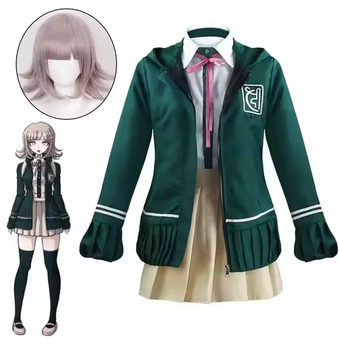 Anime Danganronpa Chiaki Nanami Cosplay Costume Jacket Shirt Bag Full Set For Women Cosplay Costume