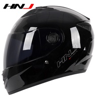 HNJ Full Helmet Motor Face Face Electric Black Visor Helmet Local Delivery COD