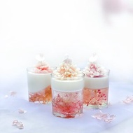 造型花果凍蠟燭杯 | 手工香氛花花蠟燭