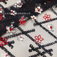 Embroidered Sequin Dress for Fashion and Stage - Gauze Fabric