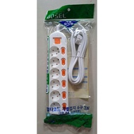 Korean power plug 6 lots 7 switches dosel ma brand DM2222 extension plug