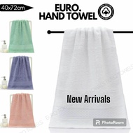 Euro Hand Towel Hotel Quality l 40x72cm Sports Towel Hair Towel 130grams