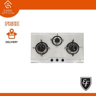 EF 76CM 3 Brass Burners, Stainless Steel GAS HOB - EFH 3767 WT VSB