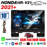 HO อแอนดรอย 10นิ้ว HONDA HRV 2021จอแอนดรอยApple CarPlay เครื่องเสียงรถยนต์  รองรับกล้องพาโนรามา 360