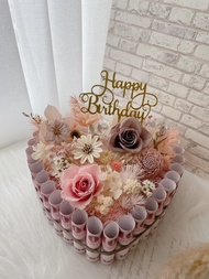 有錢花蛋糕 永生花禮盒 愛心鈔票蛋糕