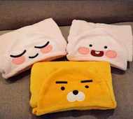 kakao friends 披肩 冷氣 毛毯 珊瑚絨 ryan 屁桃 apeach  line friends