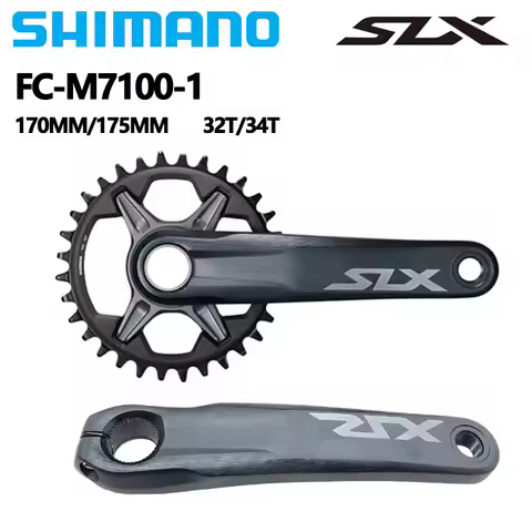 SHIMANO SLX M7100 Crankset 1X12Speed MTB Bike Chainwheel FC-M7100 170mm 175mm 32T 34T MT501 MT801 MT