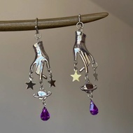 Attached Ear Clips Earring Five-pointed Star Adhesive Earring Simple Zirconia Diamond Earring