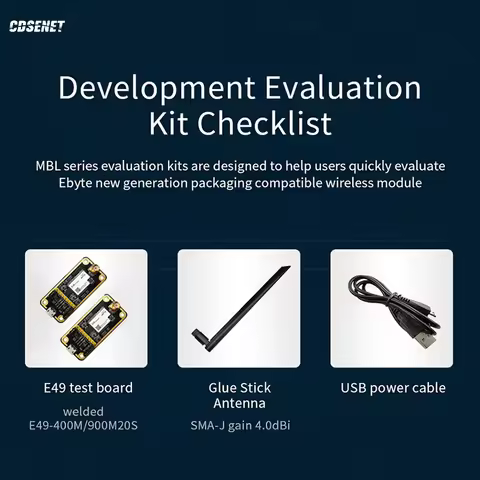 CMT2300A 868/915MHz Wireless Module Test Board CDSENT E49-900MBL-01 Pre-soldered E49-900M20S USB Int