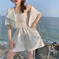 Blazer Summer Women Thin Style 2023 New Style Casual Temperament Small Short Sleeve White Short Suit Top 12.9