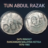 JL Antiques Malaysia Banknote Commemorative Coin RM1 Tun Abdul Razak Rancangan Malaysia Ketiga 1976 