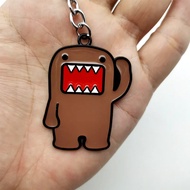 Kawaii action figure keychain Ultra Bright LED Cute Mini Domo kun Action Figure Toys Flashlight Keyc