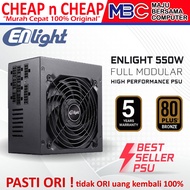 PSU Enlight 550W Black Silver 85+ Bronze Full Modular - PC Computer Power Supply