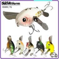 LUCKY Cicada Lure, Floating Body 45mm Length Cicada Fishing Lure, Portable 7g Weight Metal-Blade Des
