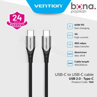 Vention Type C to C 3A 60W Fast Charging Charger Cable TAD