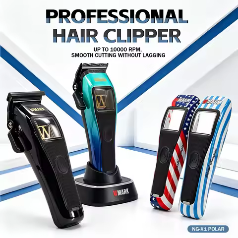 WMARK Clippers Professional Hair Clipper DLC Blade Hair Trimmer 10000RPM Vector Motor Clipper for Me