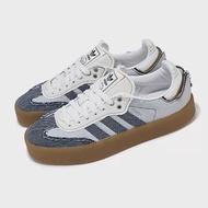 adidas 休閒鞋 Sambae W 女鞋 白 藍 丹寧 帆布 牛仔 厚底 德訓鞋 愛迪達 II0001