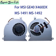 Notebook CPU Cooling Fan For MSI GE40 2OL 2PC X-Slim X460 X460DX MS-1491 1492 Gaming Laptop Radiator