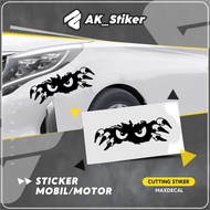 CUTTING STICKER PEEKING MONSTER CLAW STICKER CAR BUMPER MONSTER PEEKING COOL