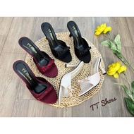 (fat feet go up 1 size) 7cm high heel sandals with round toe and lovely silk bow TT Shoes 7pmtronnol