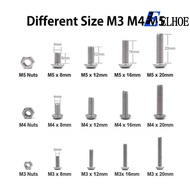 ชุดสกรูสแตนเลส M3/M4/M5พร้อมดีไซน์หัวซ็อกเก็ตหกเหลี่ยมขายดี500ชิ้น
