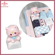 BST Artisanal Keycap 3D Cartoon Cats Head Keycap for Crosses Axises Keyboards Customization