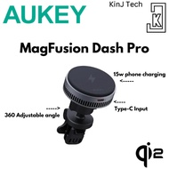 AUKEY HD-MC13A MagFusion Dash Pro Qi2 Active Cooling Wireless Charging Phone Mount