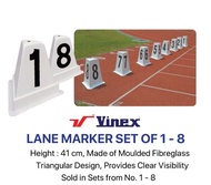 Lane Marker Set 1 to 8 -Track & Field Running Marker