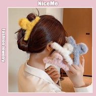 【READY STOCK AT MALAYSIA】Korean Hair Clips Fashion Simple Temperament Plush Shark Clip Hairpin For W