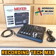 Mixer USB Recording Tech RT MX6 DSP Recording Podcast Apregio Musik