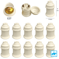 Bộ 10 Đuôi đèn treo E27 đuôi xoáy 27mm treo thả thông dụng Trắng